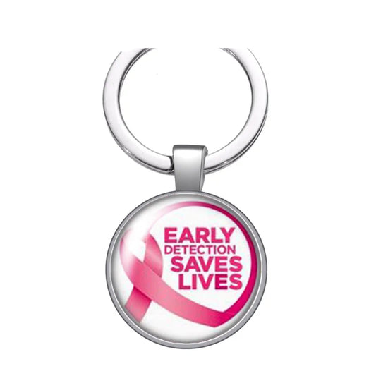 Breast cancer awareness Cure keychain