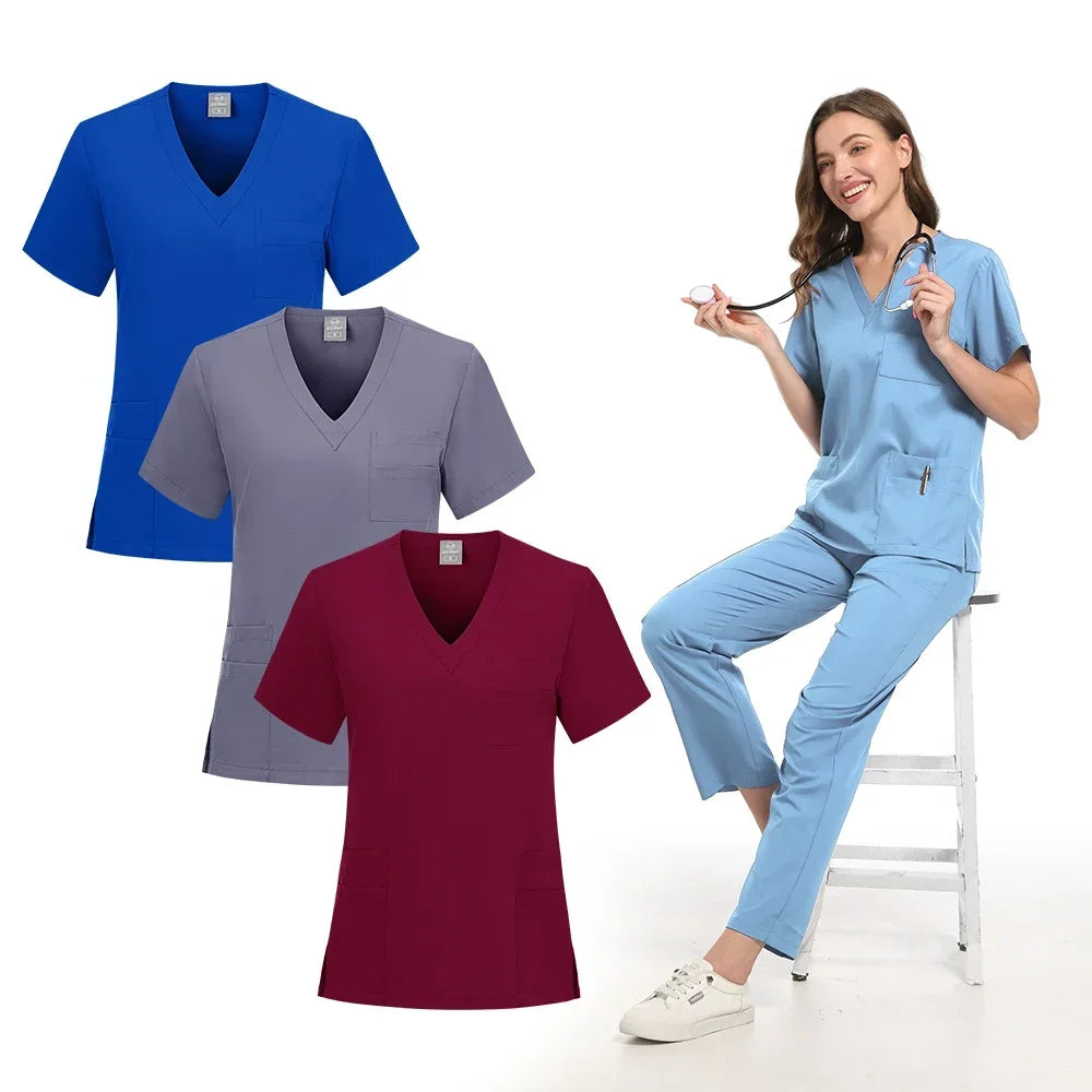 Solid Tops Medical Uniform Scrub Sets