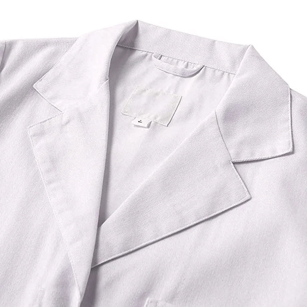 Long Sleeve Lab Coat with Pockets