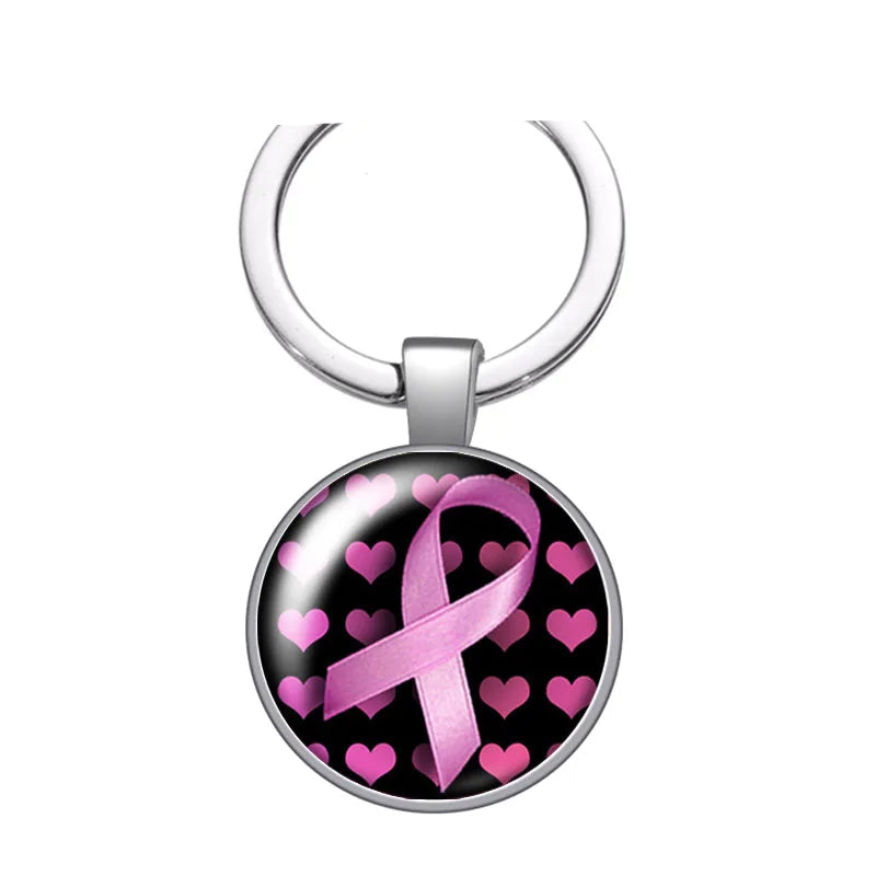 Breast cancer awareness Cure keychain