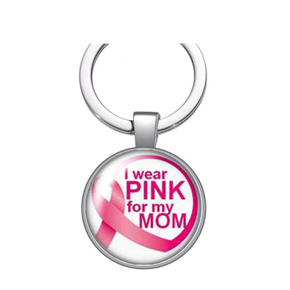 Breast cancer awareness Cure keychain