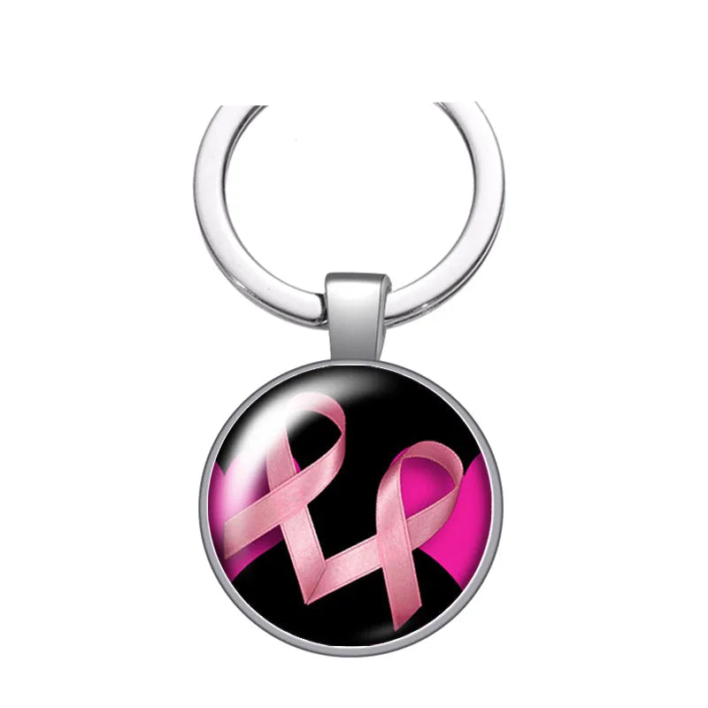 Breast cancer awareness Cure keychain
