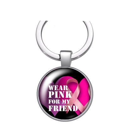 Breast cancer awareness Cure keychain