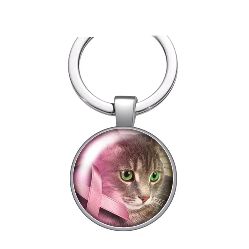 Breast cancer awareness Cure keychain