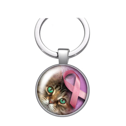 Breast cancer awareness Cure keychain