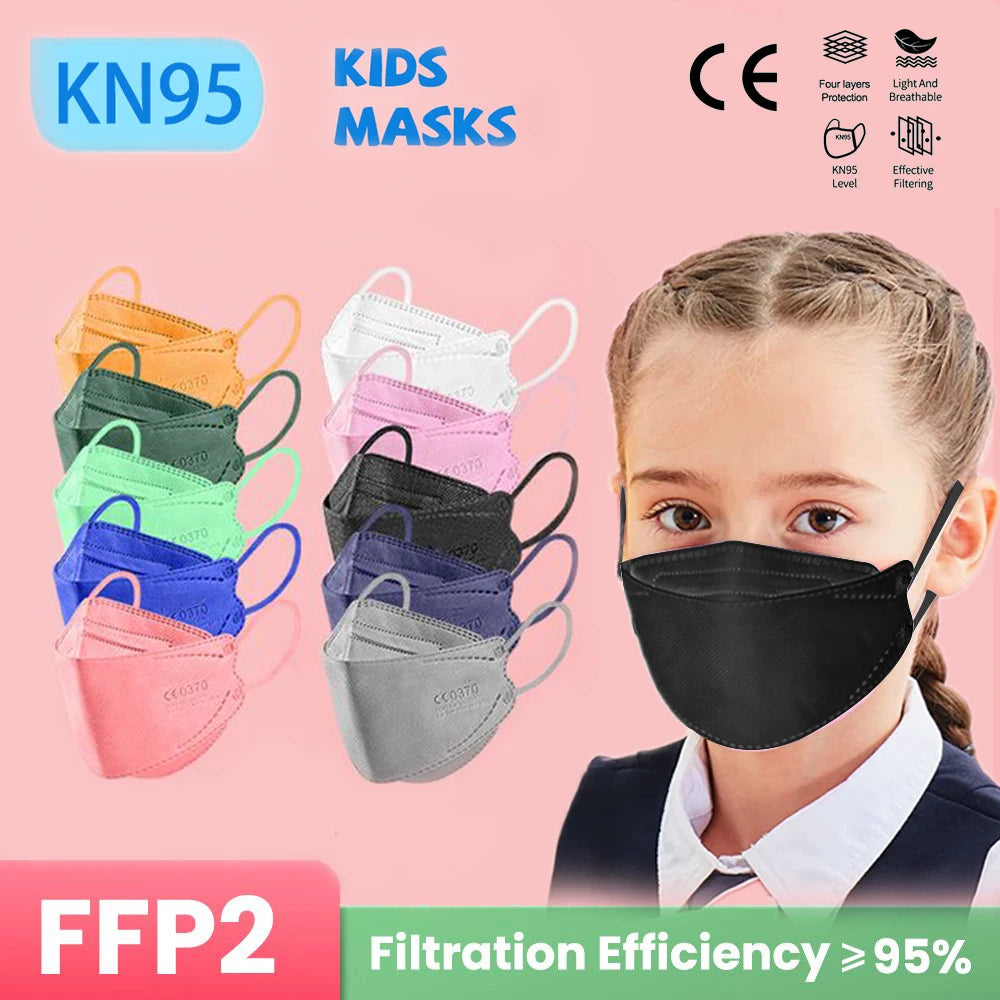 Children KN95 Safe Reuseable 4 Layers mask