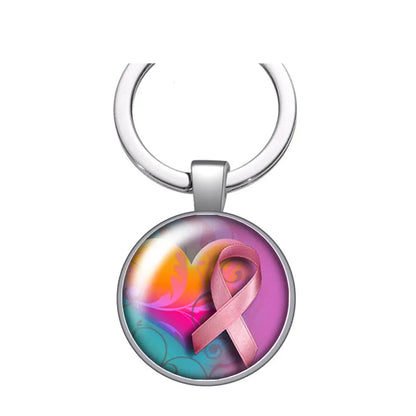Breast cancer awareness Cure keychain