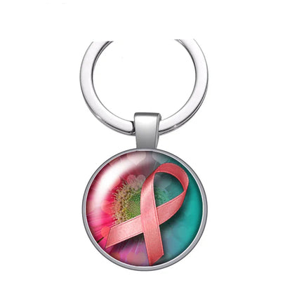 Breast cancer awareness Cure keychain