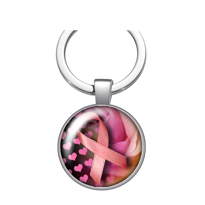 Breast cancer awareness Cure keychain