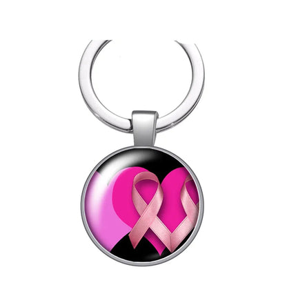 Breast cancer awareness Cure keychain