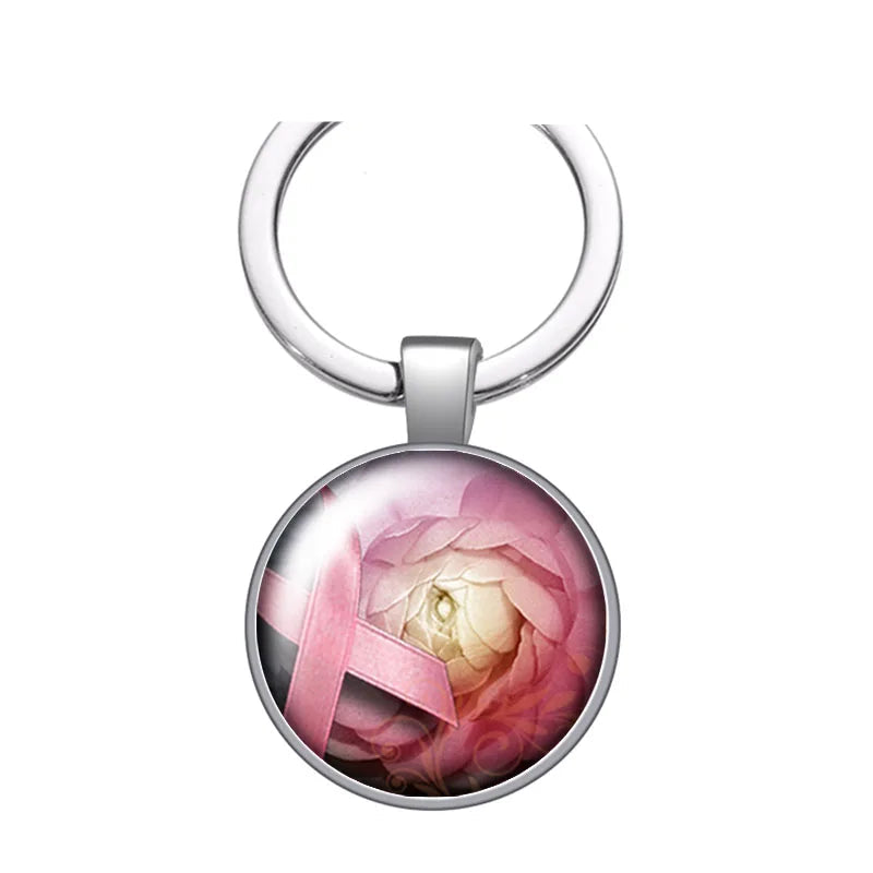 Breast cancer awareness Cure keychain