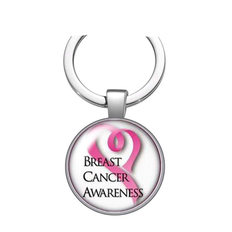 Breast cancer awareness Cure keychain