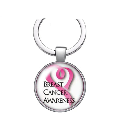 Breast cancer awareness Cure keychain