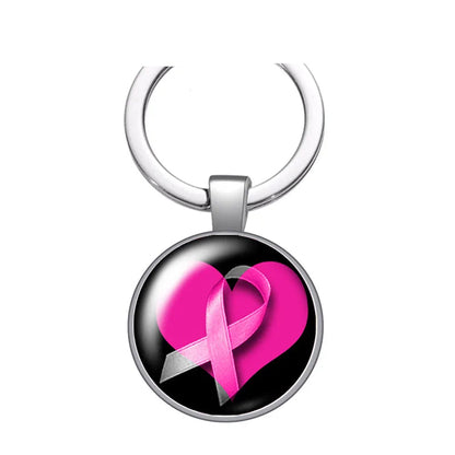 Breast cancer awareness Cure keychain