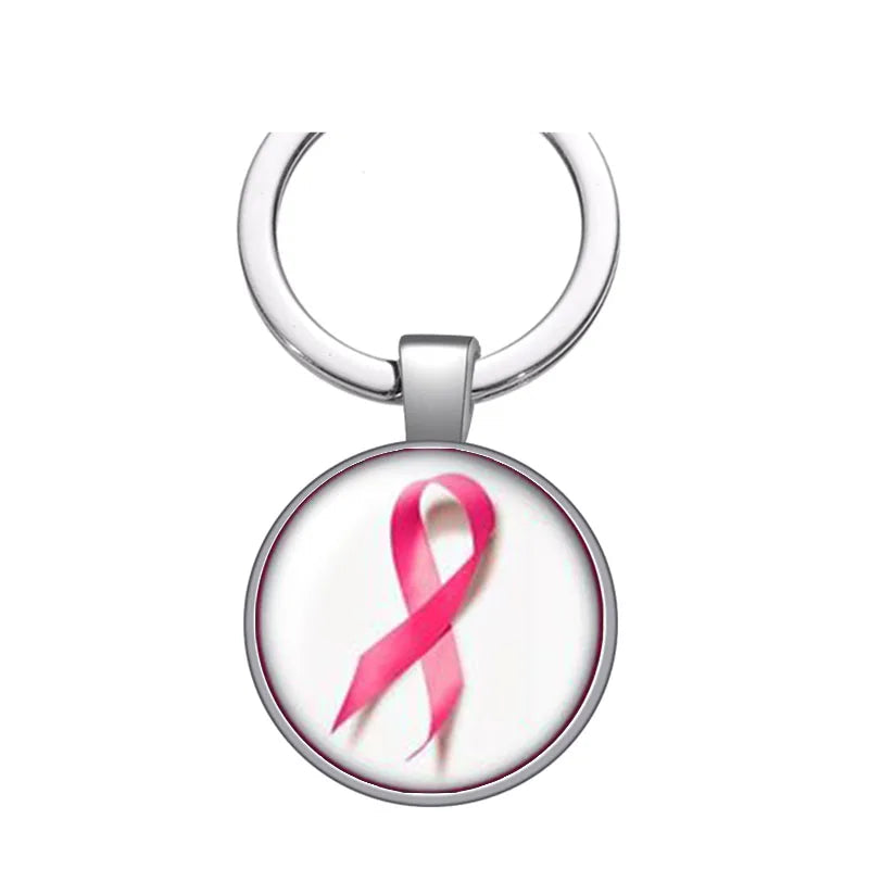 Breast cancer awareness Cure keychain