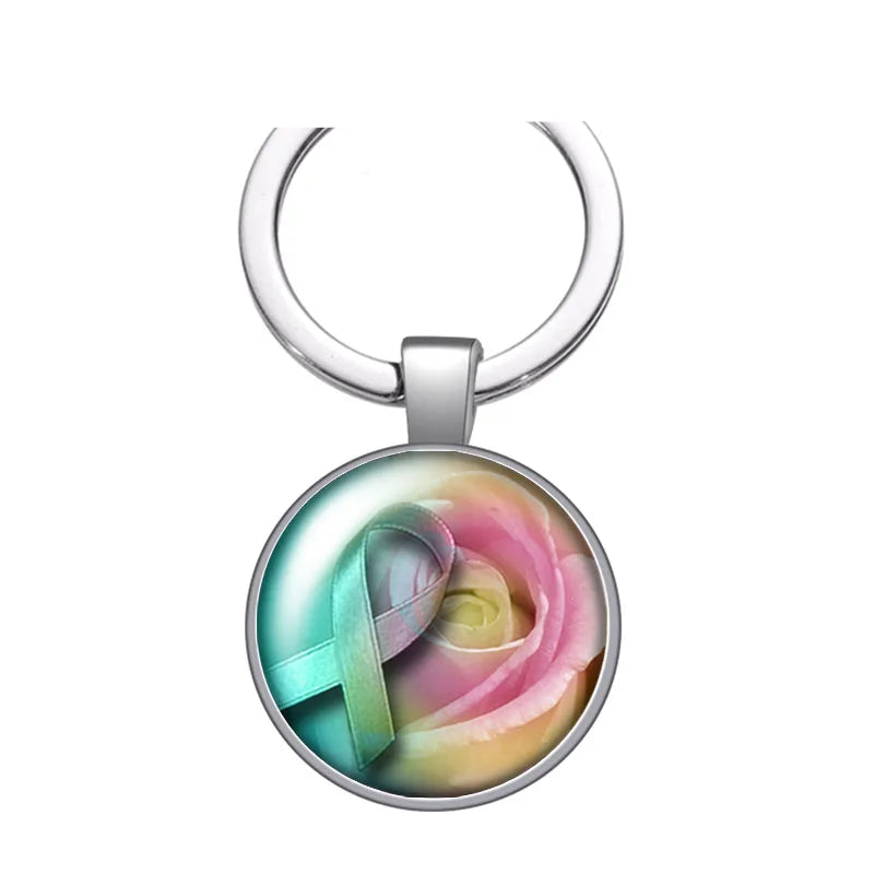 Breast cancer awareness Cure keychain