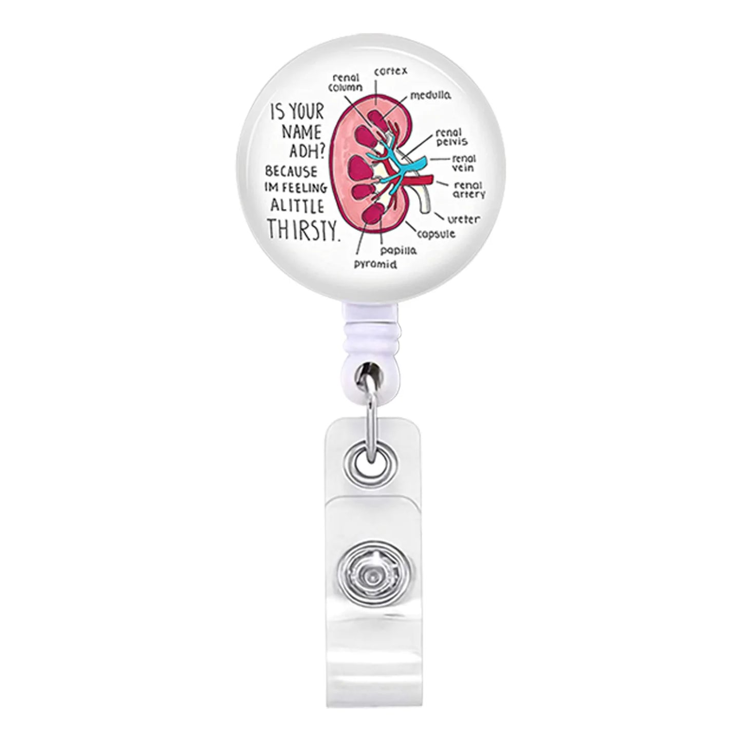 Stylish Badge Holder Clip with Rotating Retractable Badge Reel