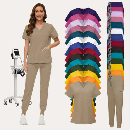 Hospital Scrub Sets Uniform Jogger Suit