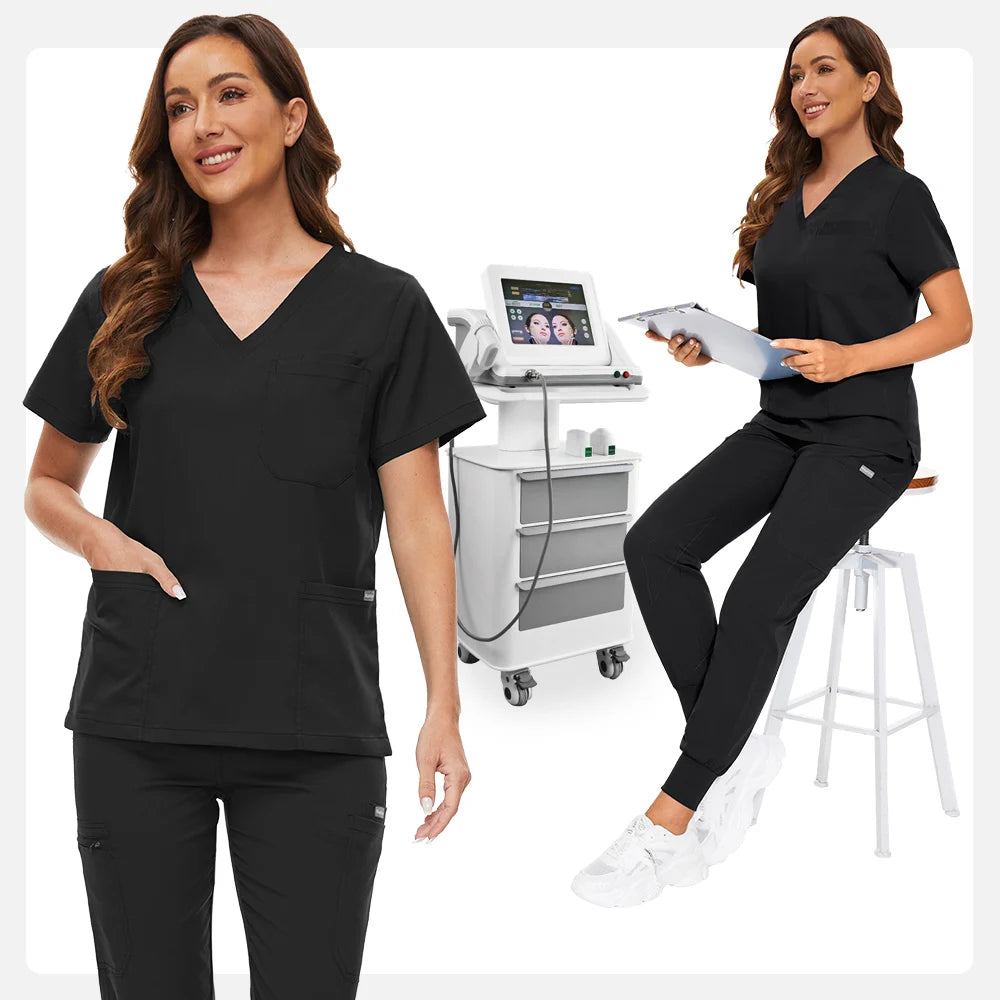 Hospital Scrub Sets Uniform Jogger Suit