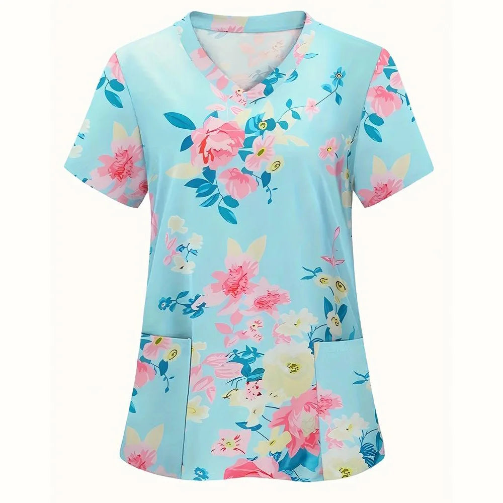 Short Sleeves Nursing Tops with Pockets