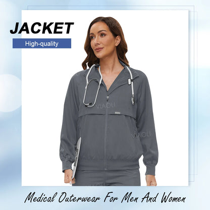 Solid Color Medical Scrub Jackets