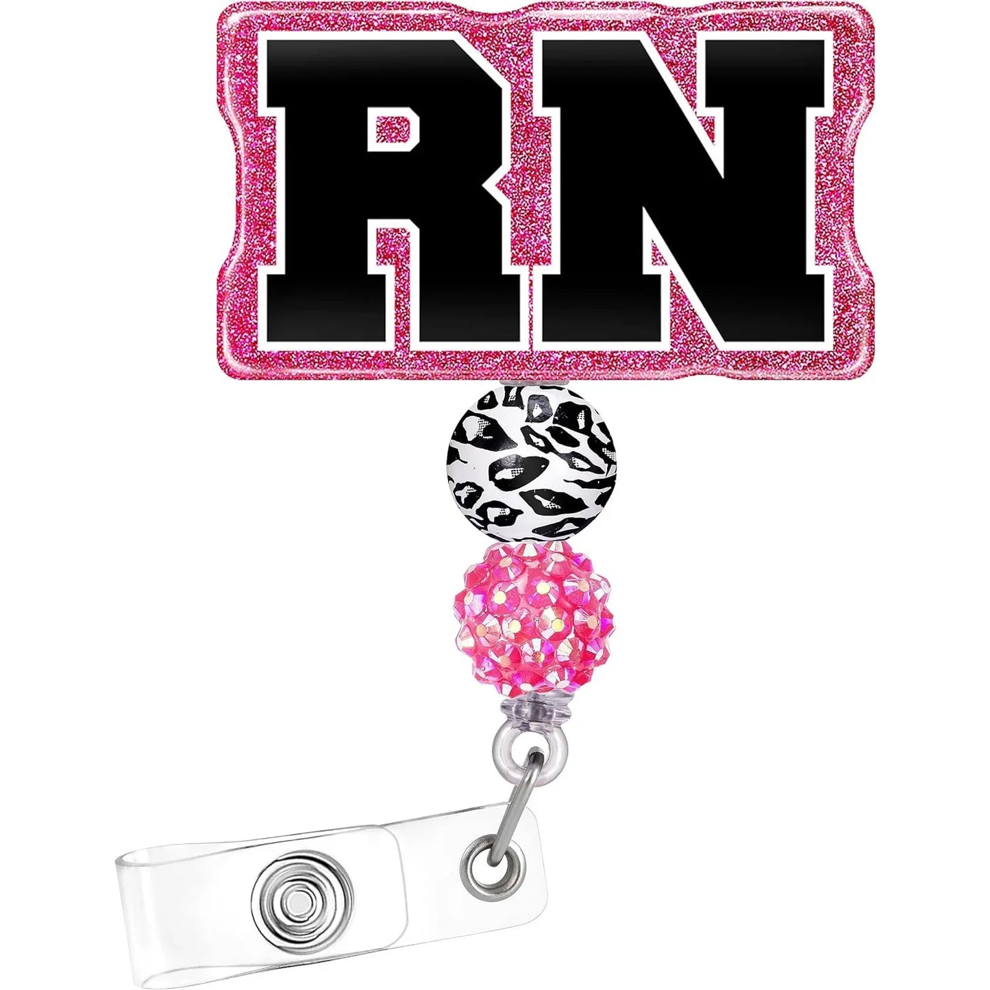 Glitter Retractable Nurse Badge