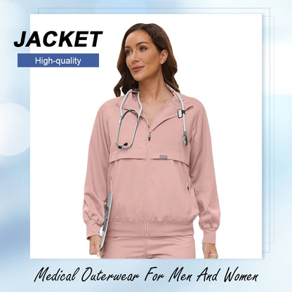 Solid Color Medical Scrub Jackets