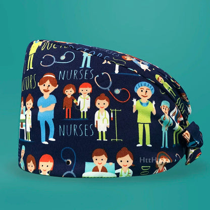 Fashion Print Cotton Surgical Hats
