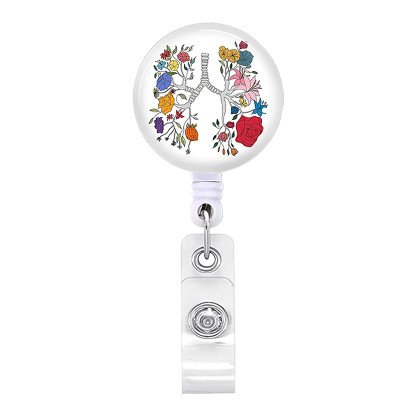 Stylish Badge Holder Clip with Rotating Retractable Badge Reel