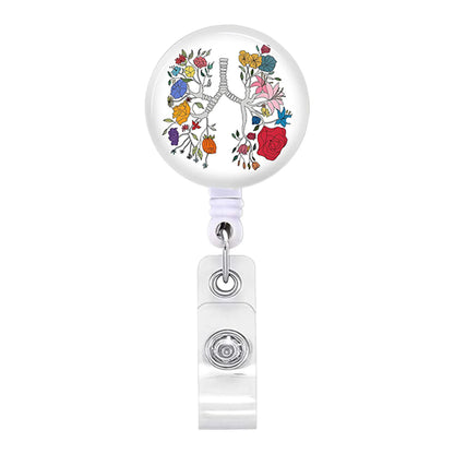 Stylish Badge Holder Clip with Rotating Retractable Badge Reel