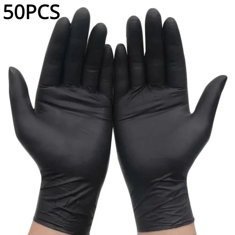 Black Nitrile Gloves Thickened Disposable Gloves