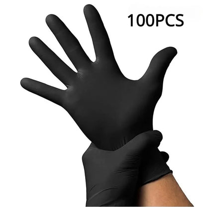 Black Nitrile Gloves Thickened Disposable Gloves