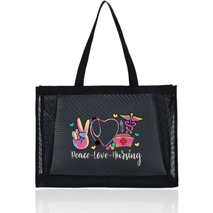 Large Capacity Transparent Organizer Handbag