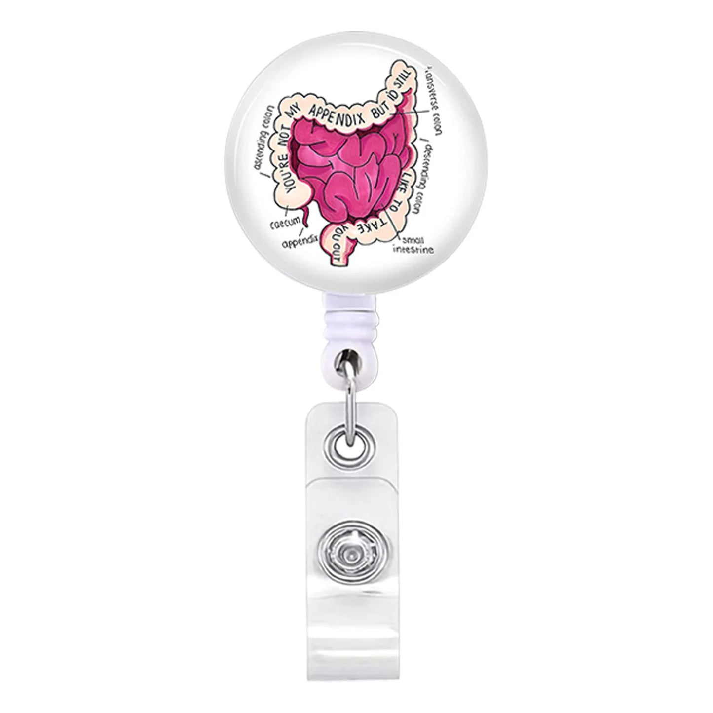 Stylish Badge Holder Clip with Rotating Retractable Badge Reel