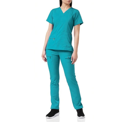 Solid Color Short Sleeved Nursing Scrub Sets