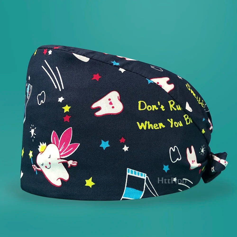Fashion Print Cotton Surgical Hats
