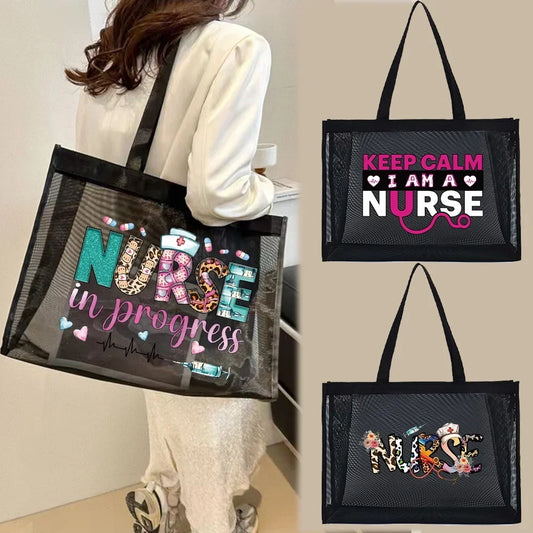 Large Capacity Transparent Organizer Handbag