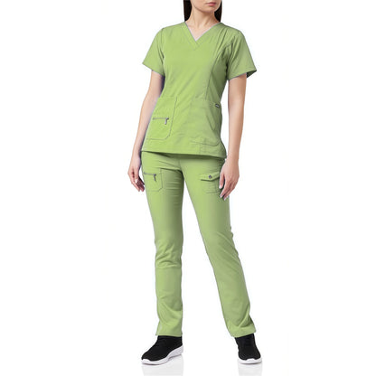 Solid Color Short Sleeved Nursing Scrub Sets