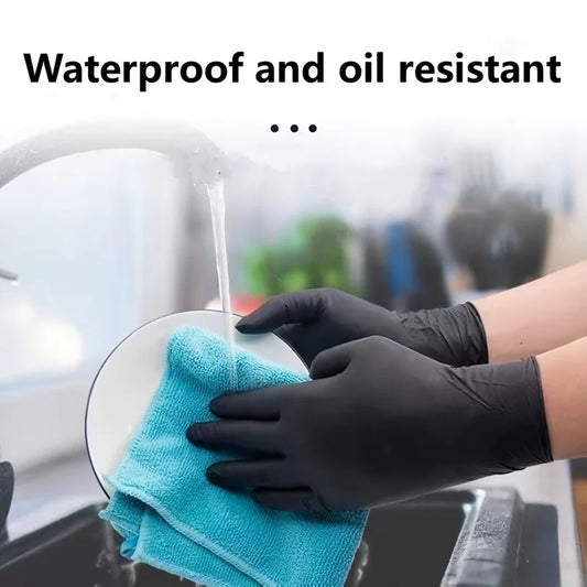 Black Nitrile Gloves Thickened Disposable Gloves