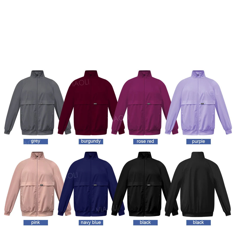 Solid Color Medical Scrub Jackets