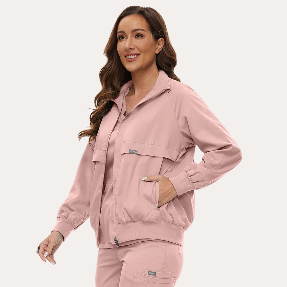 Solid Color Medical Scrub Jackets