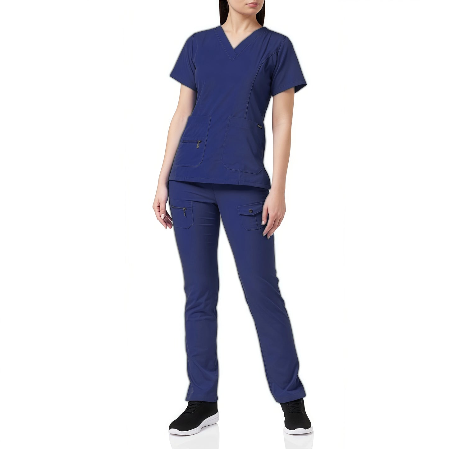 Solid Color Short Sleeved Nursing Scrub Sets