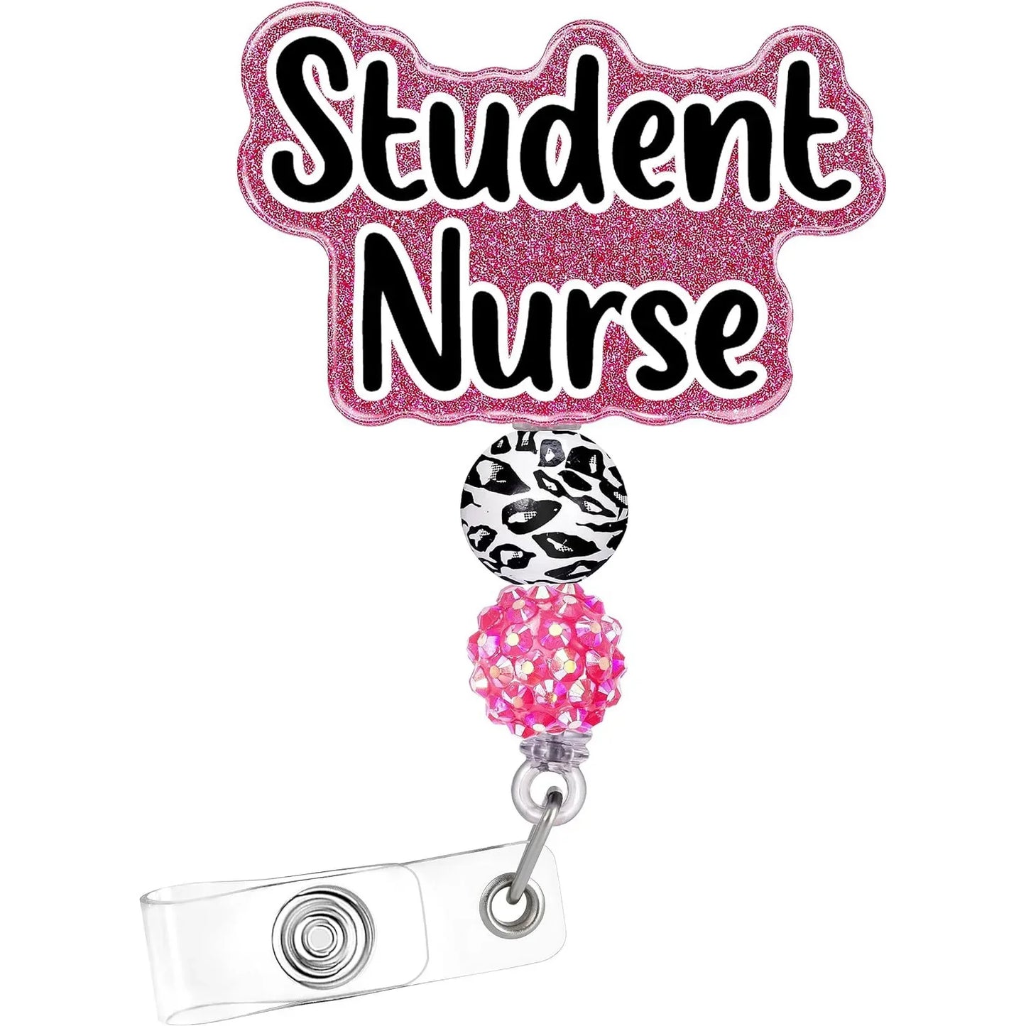 Glitter Retractable Nurse Badge