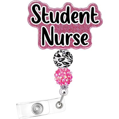 Glitter Retractable Nurse Badge