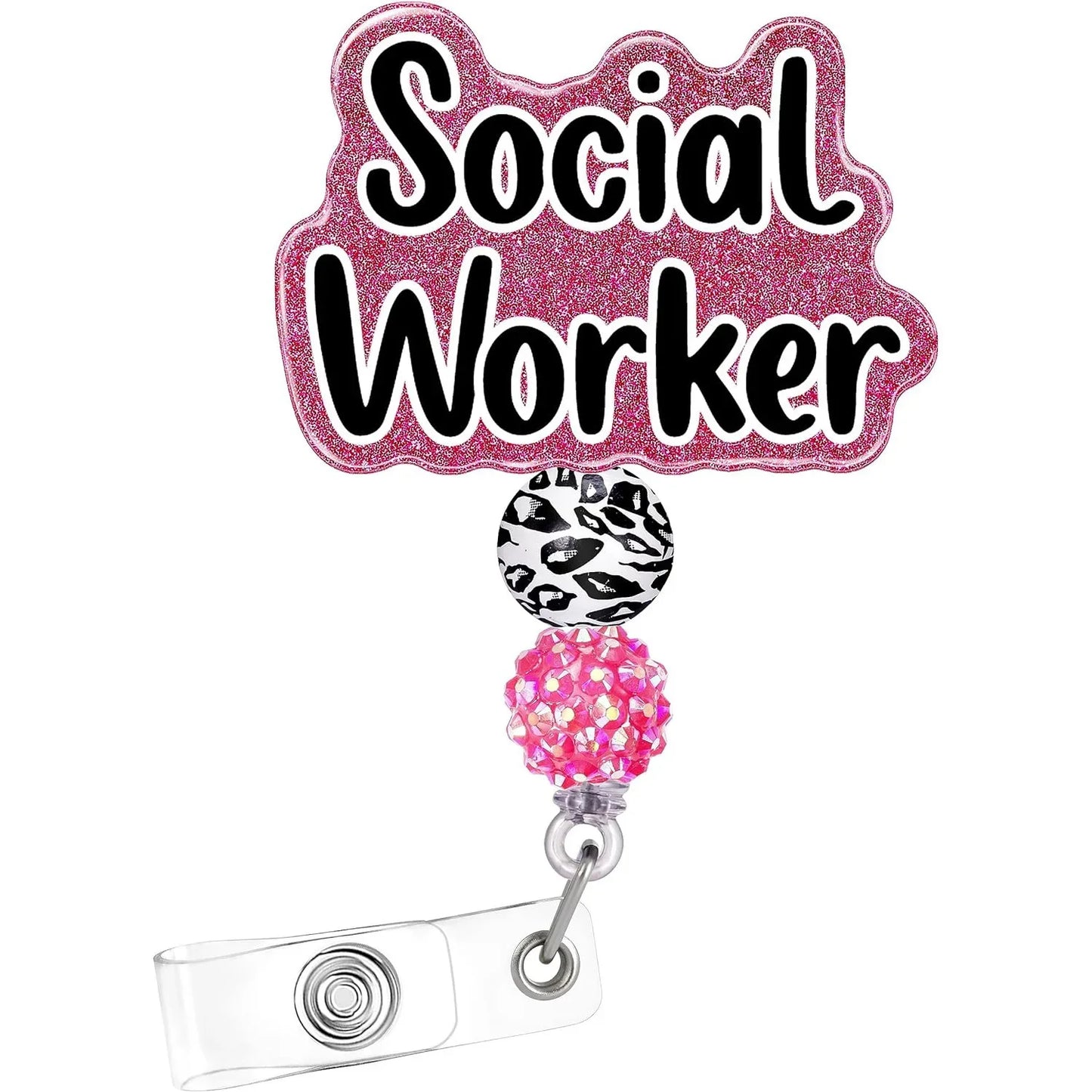 Glitter Retractable Nurse Badge