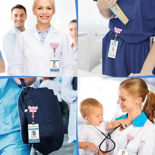 Glitter Retractable Nurse Badge