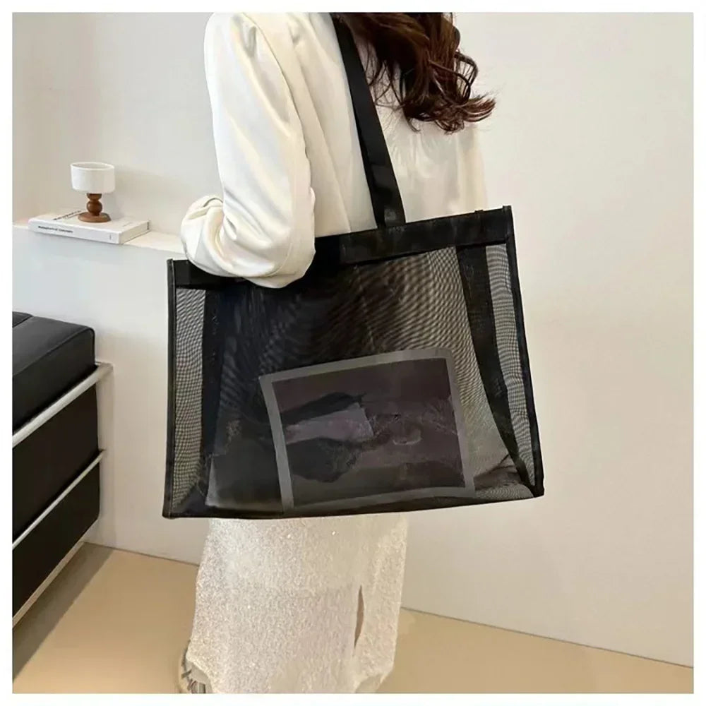Large Capacity Transparent Organizer Handbag