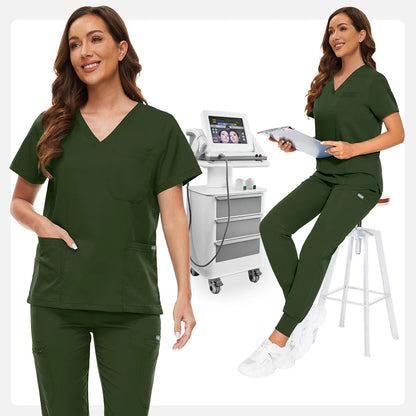 Hospital Scrub Sets Uniform Jogger Suit