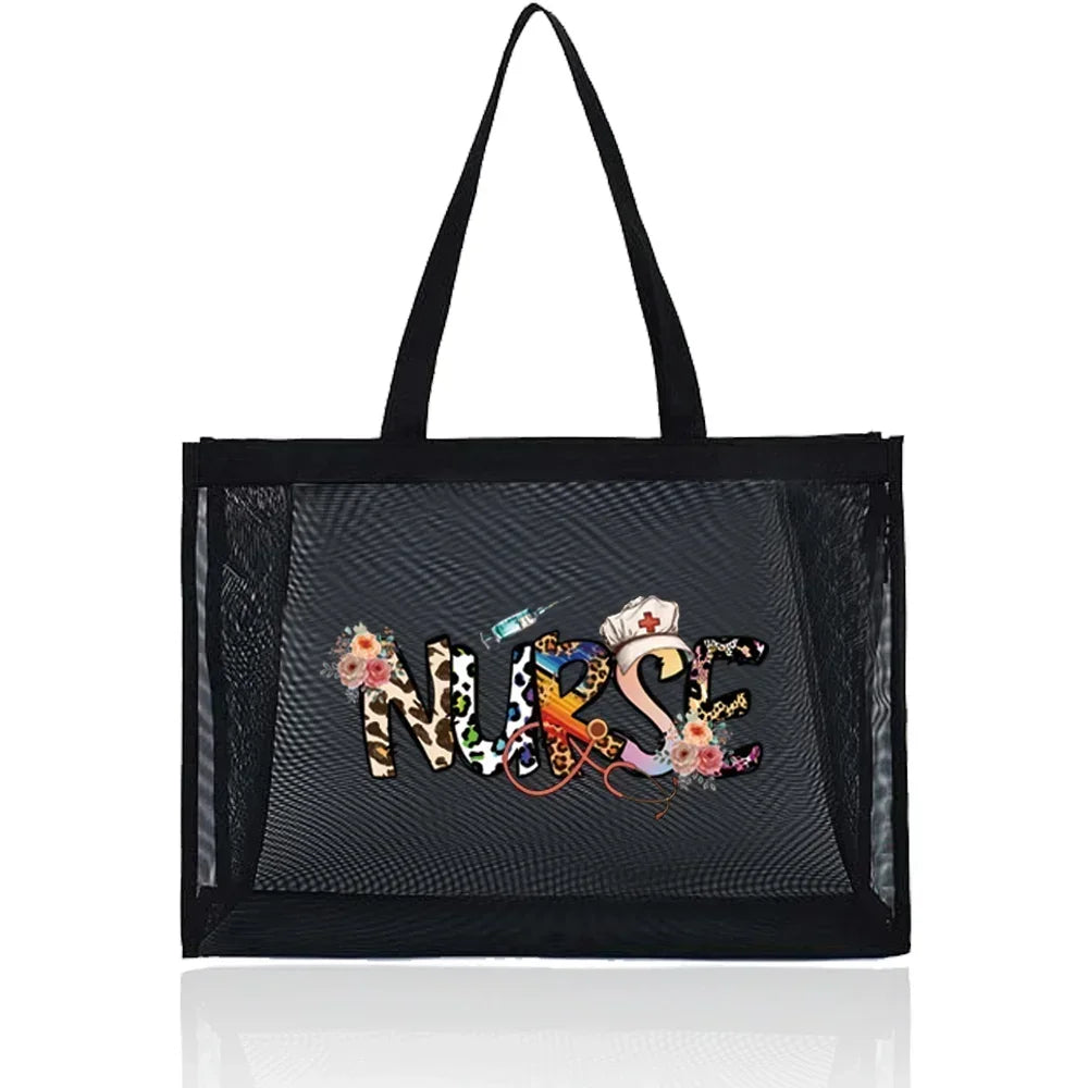 Large Capacity Transparent Organizer Handbag