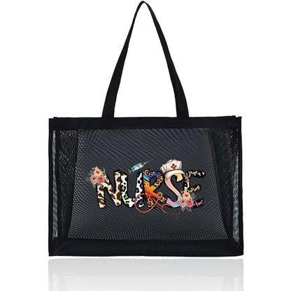 Large Capacity Transparent Organizer Handbag